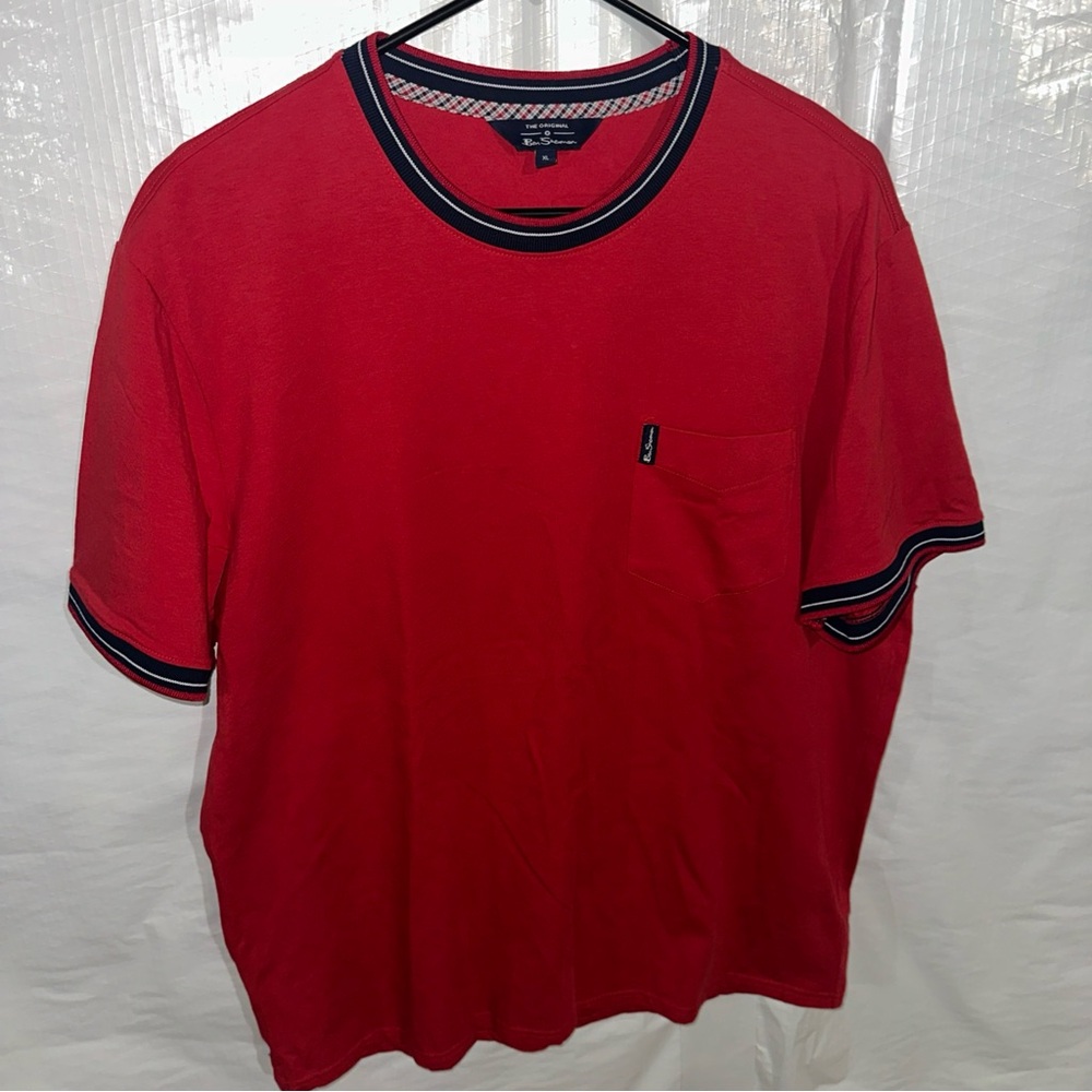 Ben Sherman Red Tee with Black Accents